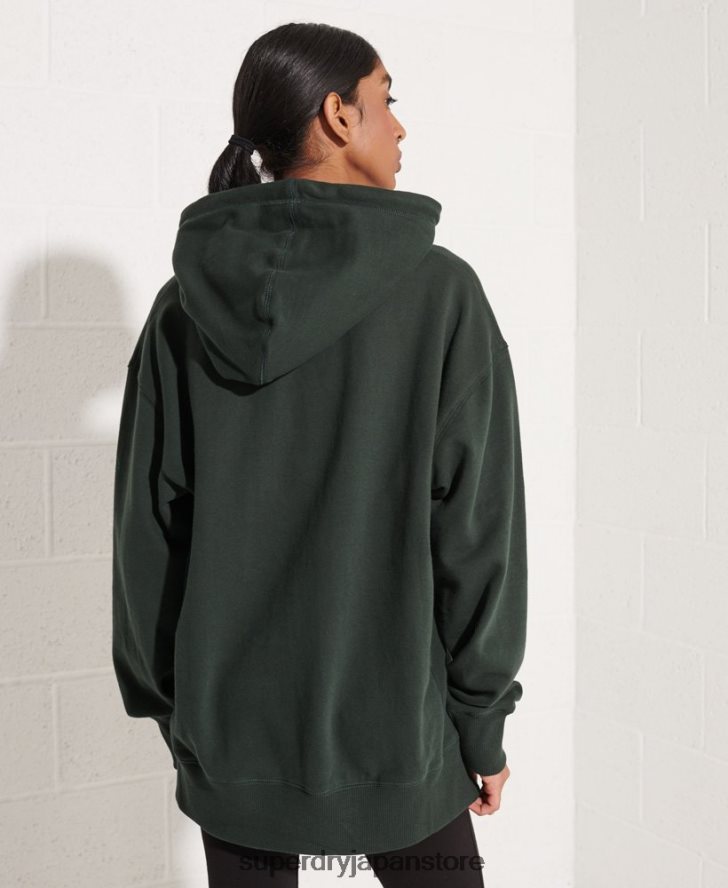 カレッジグラフィック クロップパーカー 女性 Superdry 衣類 緑 2J62PZ6168