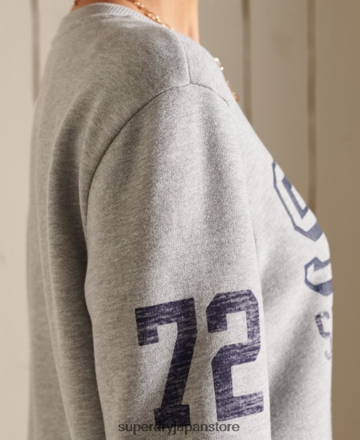 オーバーサイズ トラック&フィールド クルー スウェットシャツ 女性 Superdry 衣類 グレー 2J62PZ6169