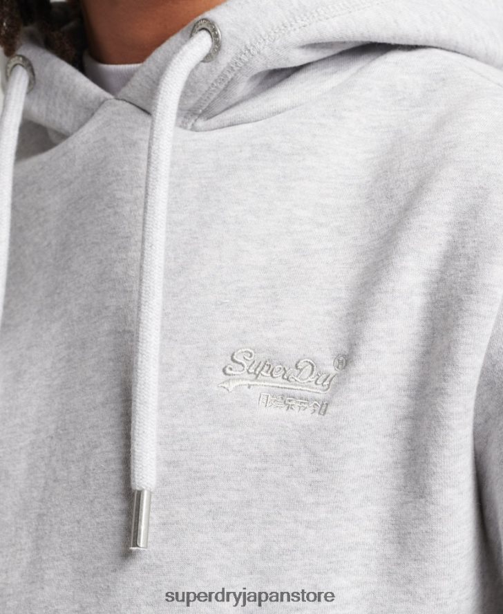 オーガニックコットン エッセンシャル ロゴ パーカー 男性 Superdry 衣類 ライトグレー 2J62PZ616