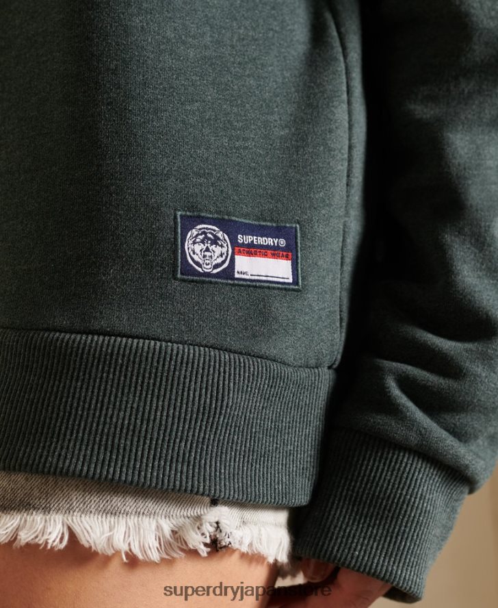 オーバーサイズ トラック&フィールド クルー スウェットシャツ 女性 Superdry 衣類 緑 2J62PZ6170