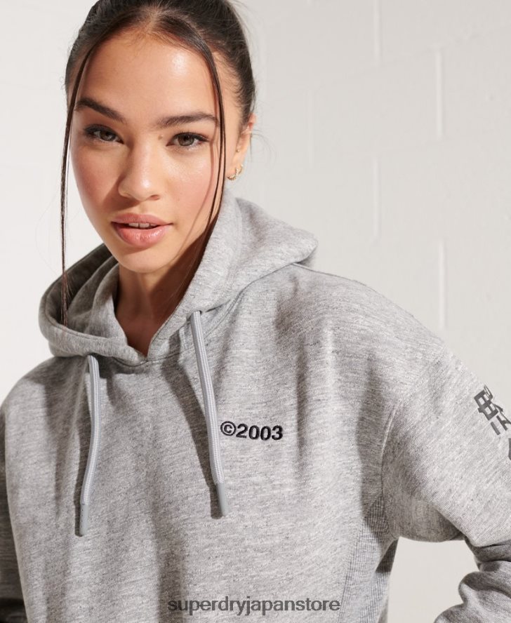 企業ロゴパーカー 女性 Superdry 衣類 ライトグレー 2J62PZ6179