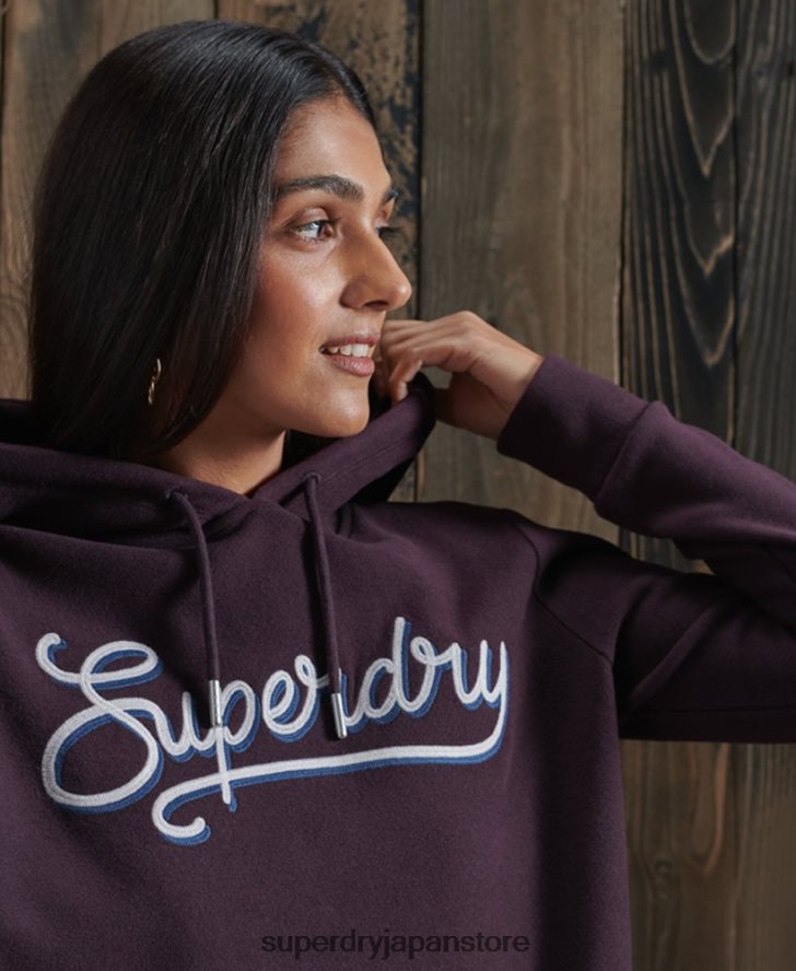 スーパーソフトリブパーカー 女性 Superdry 衣類 紫 2J62PZ6180