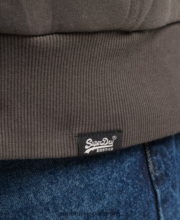 エッセンシャルボーグ裏地付きジップパーカー 男性 Superdry 衣類 濃い灰色 2J62PZ618