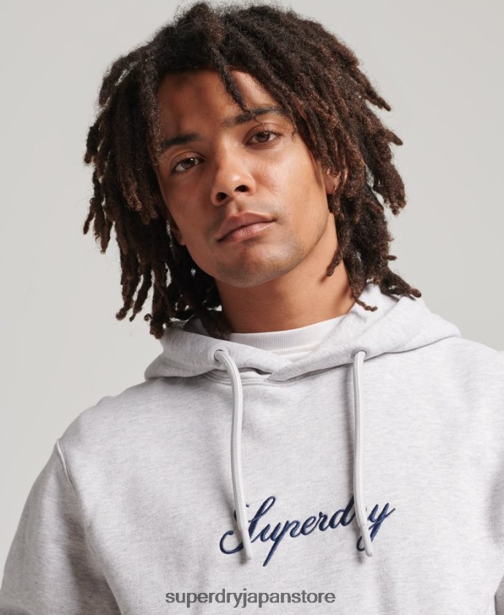 ロゴ ヘリテージ パーカー 男性 Superdry 衣類 グレー 2J62PZ619