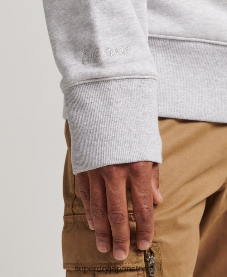 ロゴ ヘリテージ パーカー 男性 Superdry 衣類 グレー 2J62PZ619
