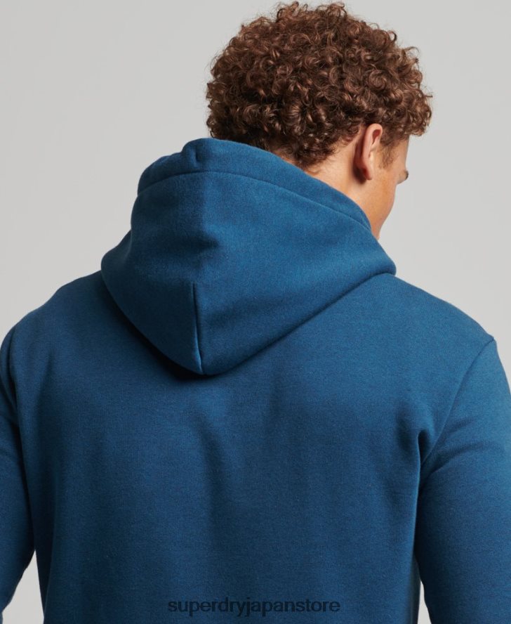 法人ロゴマールパーカー 男性 Superdry 衣類 青 2J62PZ620