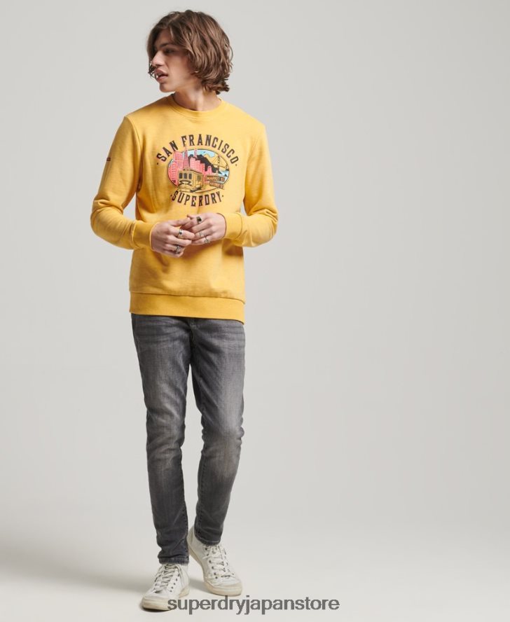 シティスーベニアクルースウェットシャツ 男性 Superdry 衣類 黄色 2J62PZ622