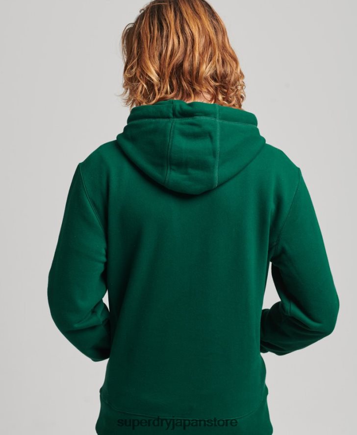 アップリケパーカー 男性 Superdry 衣類 緑 2J62PZ623