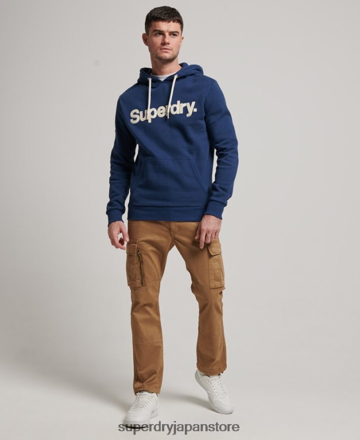 ヴィンテージコアロゴクラシックパーカー 男性 Superdry 衣類 青 2J62PZ629