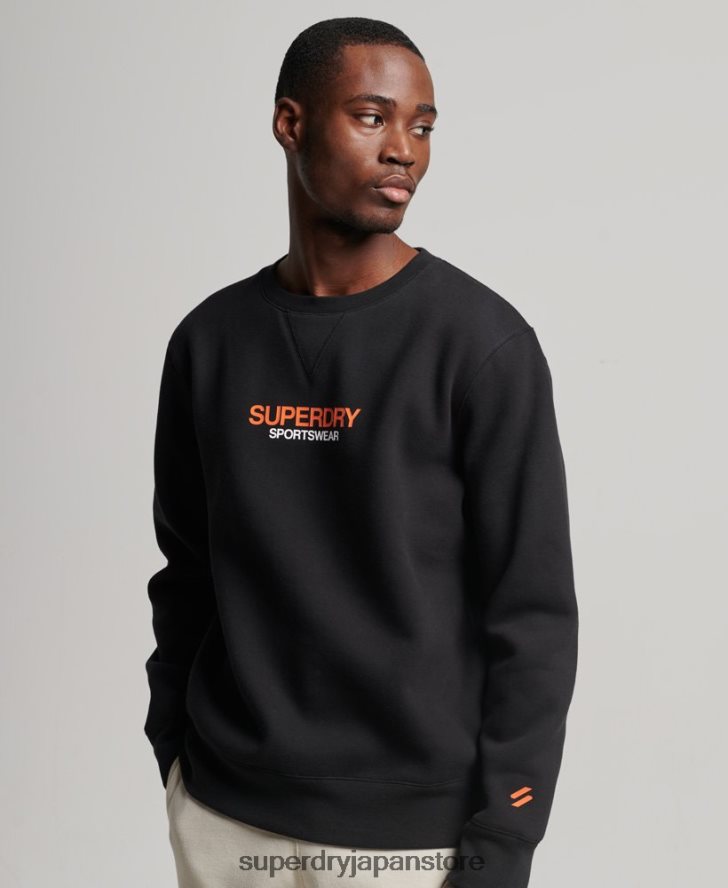 コードスポーツウェアクルースウェットシャツ 男性 Superdry 衣類 黒 2J62PZ630