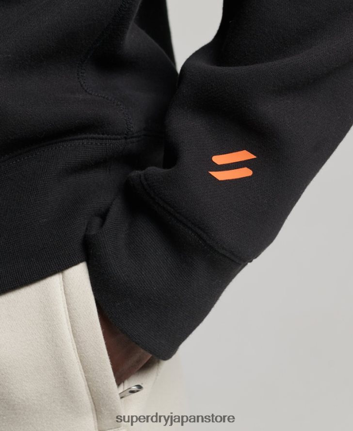 コードスポーツウェアクルースウェットシャツ 男性 Superdry 衣類 黒 2J62PZ630