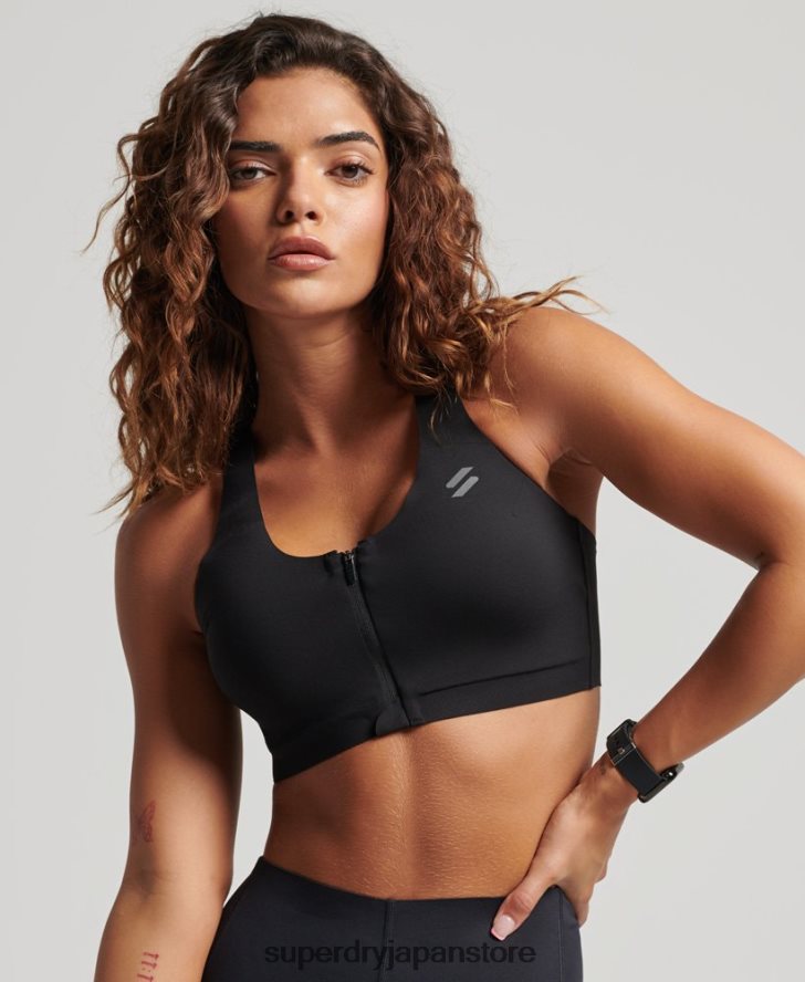 ランニングパフォーマンスブラ 女性 Superdry 衣類 黒 2J62PZ6310