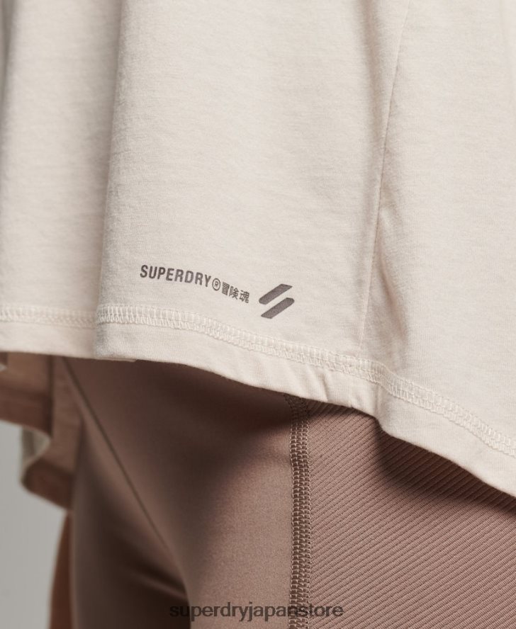 フレックスルーズオープンバックタンク 女性 Superdry 衣類 クリーム 2J62PZ6313