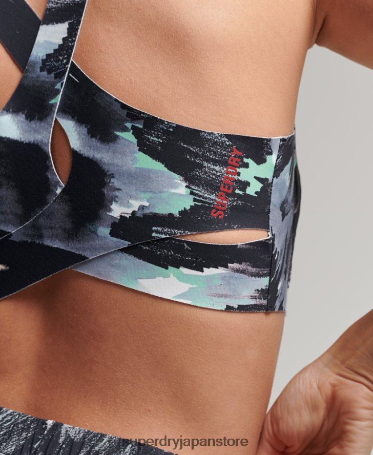ランニングパフォーマンスブラ 女性 Superdry 衣類 濃い灰色 2J62PZ6315