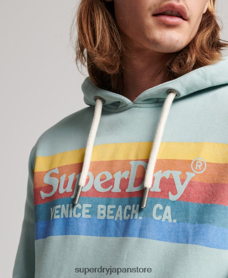 ヴィンテージ会場パーカー 男性 Superdry 衣類 緑 2J62PZ631