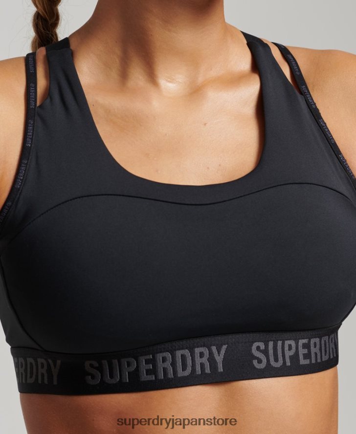 ランニングブラ 女性 Superdry 衣類 黒 2J62PZ6323