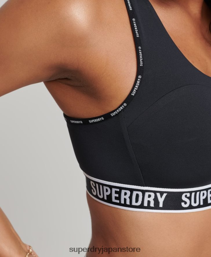 トレインブランドの伸縮性のあるブラジャー 女性 Superdry 衣類 黒 2J62PZ6325