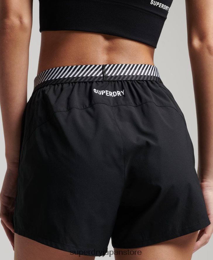 トレーニングルーズショーツ 女性 Superdry 衣類 黒 2J62PZ6326
