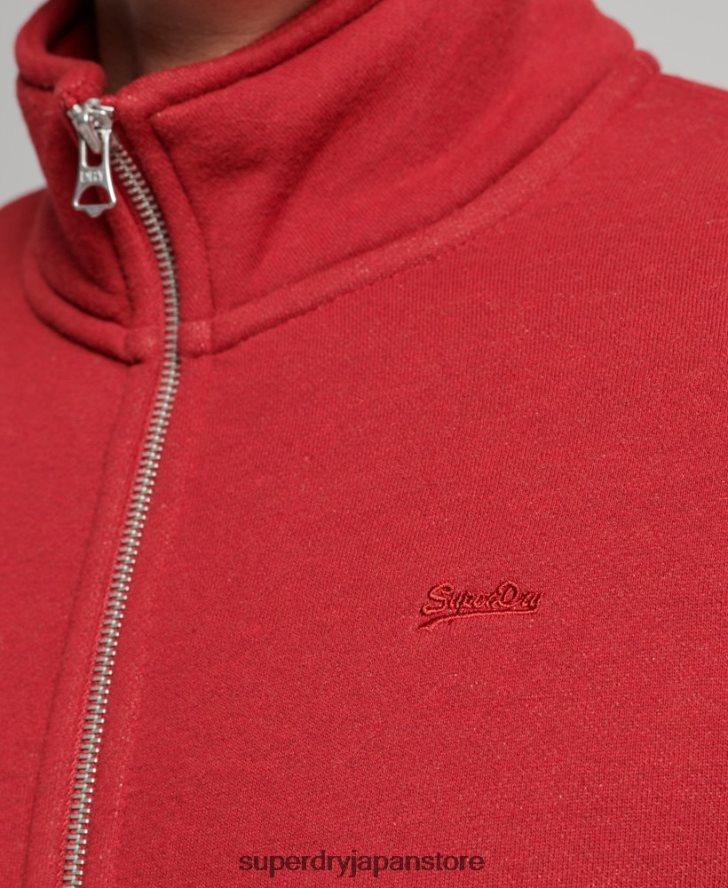 ヴィンテージロゴ刺繍ジップトラックトップ 男性 Superdry 衣類 赤 2J62PZ632