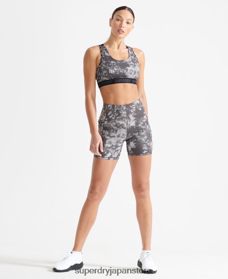 ランニングタイトショーツ 女性 Superdry 衣類 グレー 2J62PZ6343