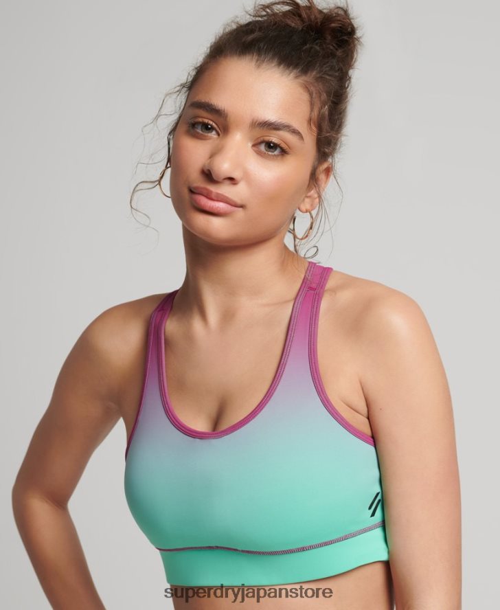 トレーニングに欠かせないブラジャー 女性 Superdry 衣類 ターコイズ 2J62PZ6345