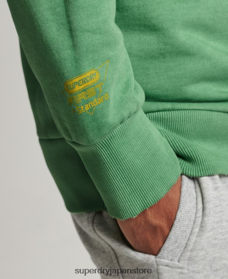 アスレチッククラブクルースウェットシャツ 男性 Superdry 衣類 緑 2J62PZ634