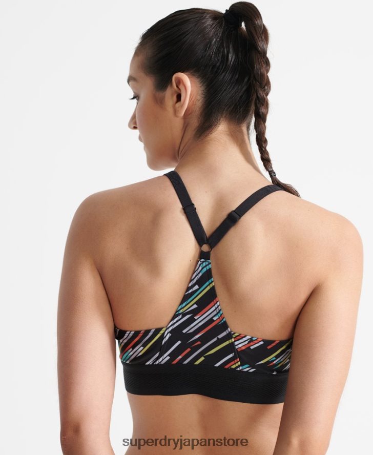 スポーツバレービキニトップ 女性 Superdry 衣類 黒 2J62PZ6353