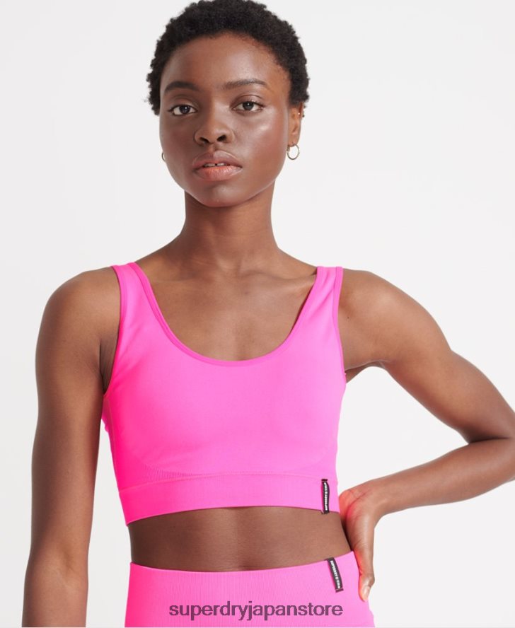 フレックスシームレスブラ 女性 Superdry 衣類 ピンク 2J62PZ6356