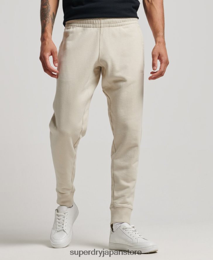 コード マイクロロゴ ジョガー 男性 Superdry 衣類 ベージュ 2J62PZ6366