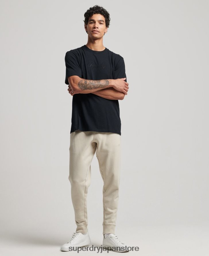 コード マイクロロゴ ジョガー 男性 Superdry 衣類 ベージュ 2J62PZ6366