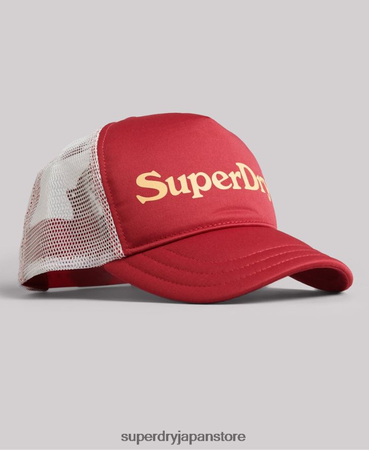 ヴィンテージグラフィックのトラッカーキャップ 男性 Superdry アクセサリー 赤 2J62PZ6367