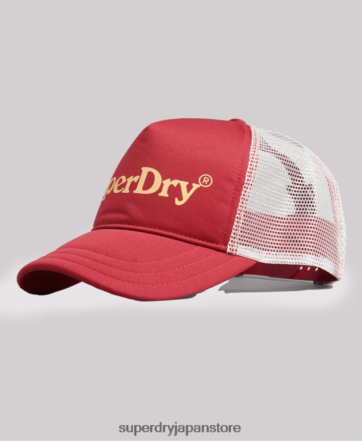 ヴィンテージグラフィックのトラッカーキャップ 男性 Superdry アクセサリー 赤 2J62PZ6367