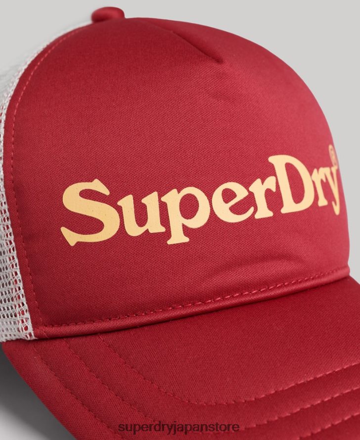 ヴィンテージグラフィックのトラッカーキャップ 男性 Superdry アクセサリー 赤 2J62PZ6367
