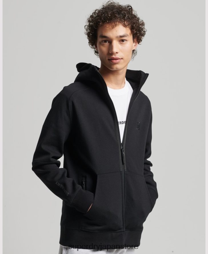 コードテックジップパーカー 男性 Superdry 衣類 黒 2J62PZ636