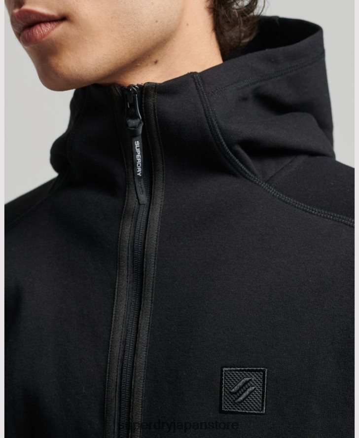 コードテックジップパーカー 男性 Superdry 衣類 黒 2J62PZ636