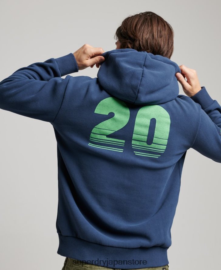 ヴィンテージ テレイン クラシック パーカー 男性 Superdry 衣類 海軍 2J62PZ637