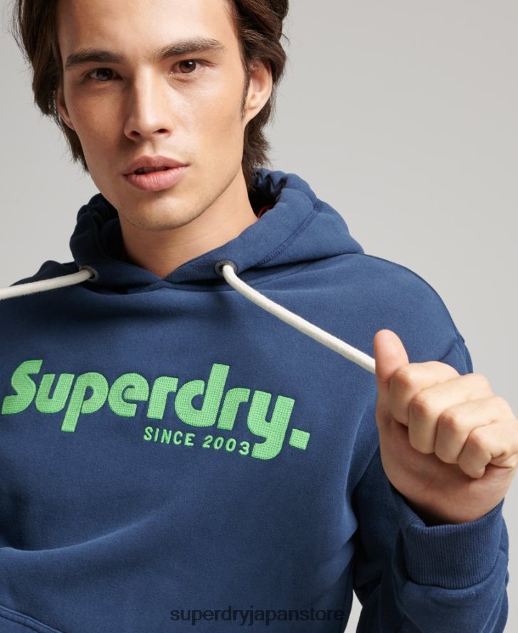 ヴィンテージ テレイン クラシック パーカー 男性 Superdry 衣類 海軍 2J62PZ637