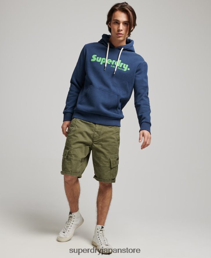 ヴィンテージ テレイン クラシック パーカー 男性 Superdry 衣類 海軍 2J62PZ637