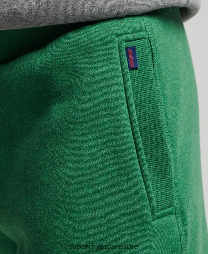 オーガニックコットン ヴィンテージロゴ刺繍ジョガーパンツ 男性 Superdry 衣類 緑 2J62PZ6381