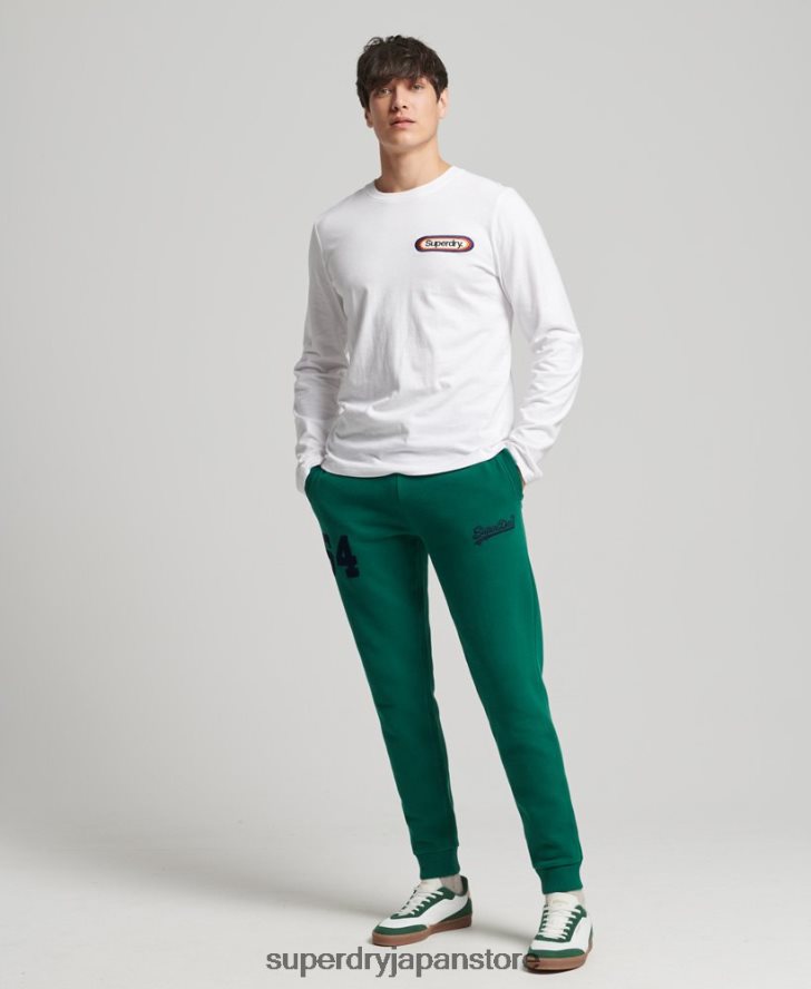 ヴィンテージロゴカレッジジョガー 男性 Superdry 衣類 緑 2J62PZ6385