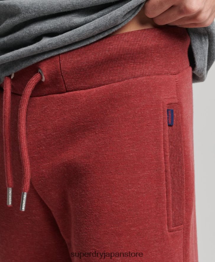オーガニックコットン ヴィンテージロゴ刺繍ジョガーパンツ 男性 Superdry 衣類 赤 2J62PZ6387