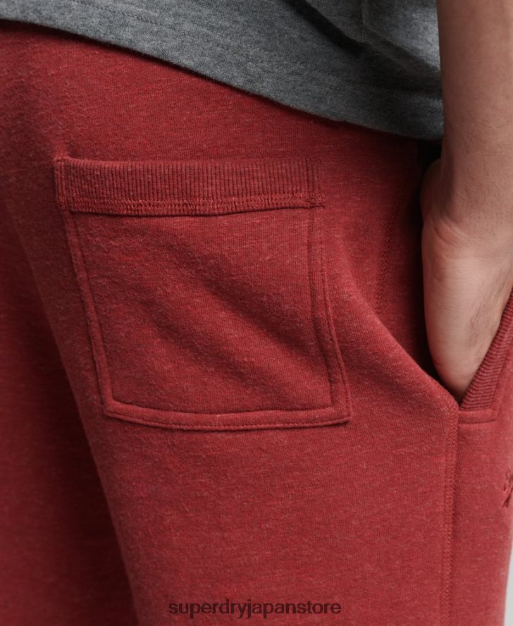 オーガニックコットン ヴィンテージロゴ刺繍ジョガーパンツ 男性 Superdry 衣類 赤 2J62PZ6387
