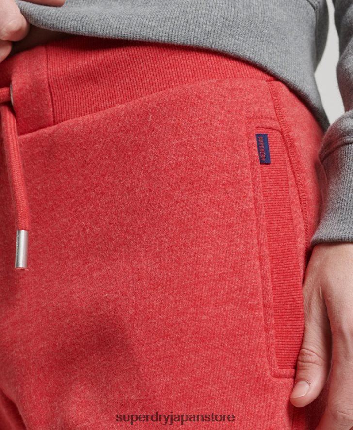 オーガニックコットン ヴィンテージロゴ刺繍ジョガーパンツ 男性 Superdry 衣類 赤 2J62PZ6388