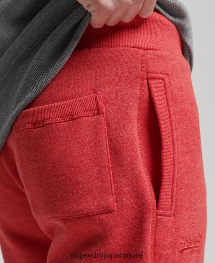 オーガニックコットン ヴィンテージロゴ刺繍ジョガーパンツ 男性 Superdry 衣類 赤 2J62PZ6388