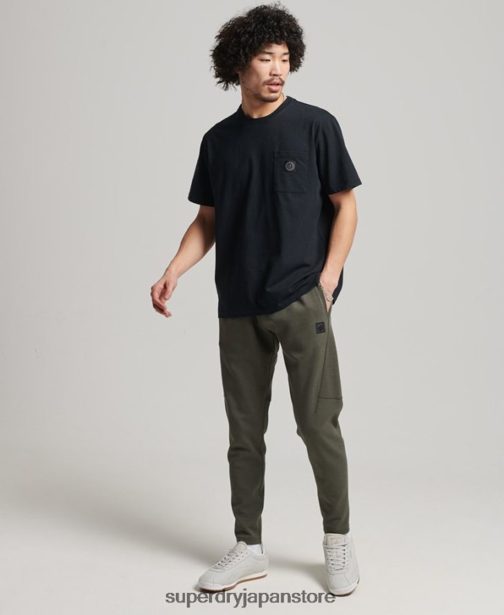 テックテーパードジョガーパンツ 男性 Superdry 衣類 カーキ 2J62PZ6389