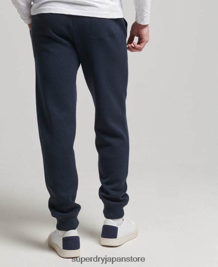 オーガニックコットン スタジオ エッセンシャル ジョガー 男性 Superdry 衣類 海軍 2J62PZ6395