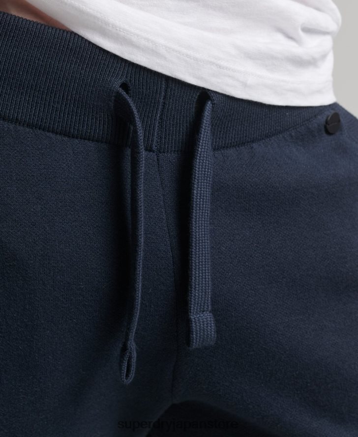 オーガニックコットン スタジオ エッセンシャル ジョガー 男性 Superdry 衣類 海軍 2J62PZ6395