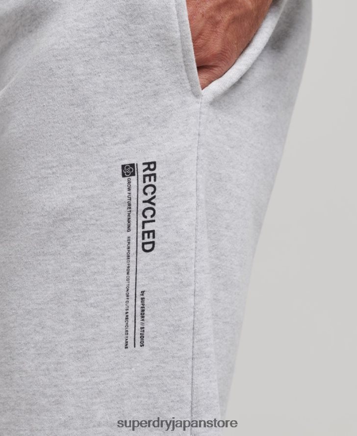 リサイクルマイクロサイドジョガー 男性 Superdry 衣類 ライトグレー 2J62PZ6397