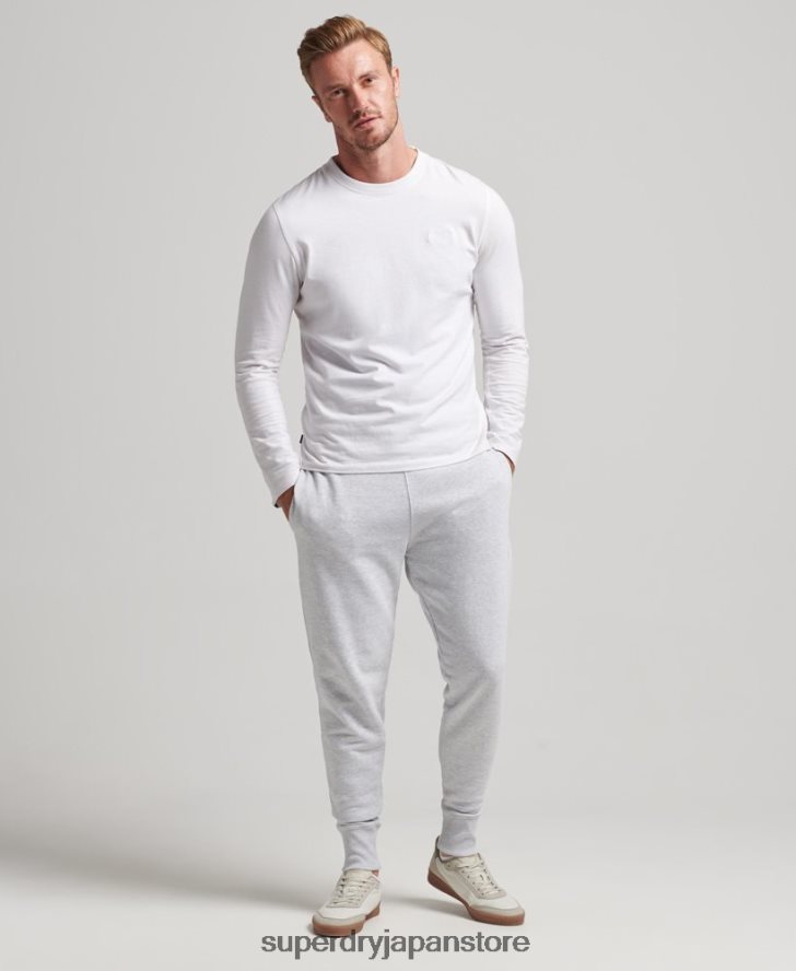 リサイクルマイクロサイドジョガー 男性 Superdry 衣類 ライトグレー 2J62PZ6397