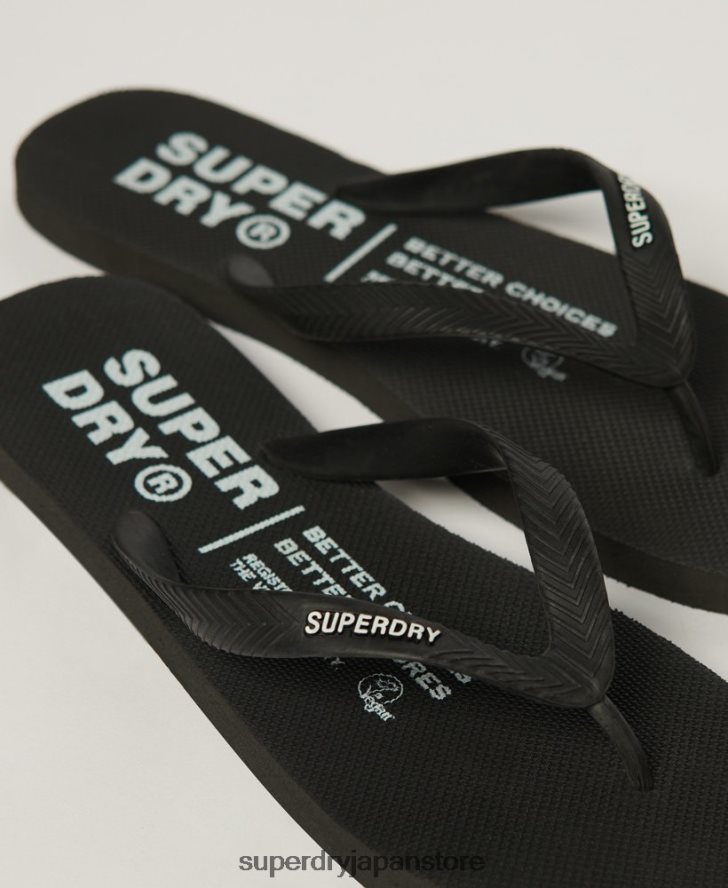 スタジオのビーチサンダル 男性 Superdry 靴 黒 2J62PZ63